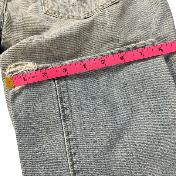 Vintage American Eagle Gently Loved Light Wash Distressed Bootcut Jeans Size 4R - Picture 13 of 15